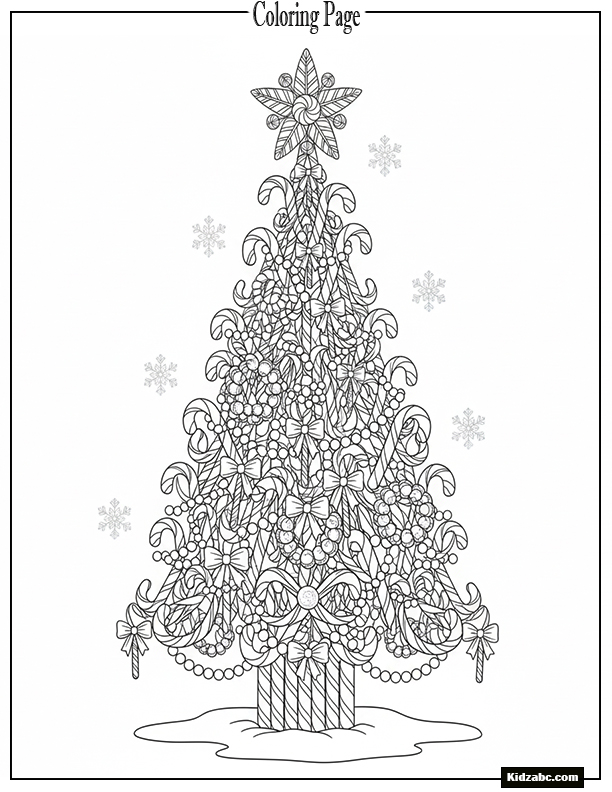 A Christmas tree made of candy canes