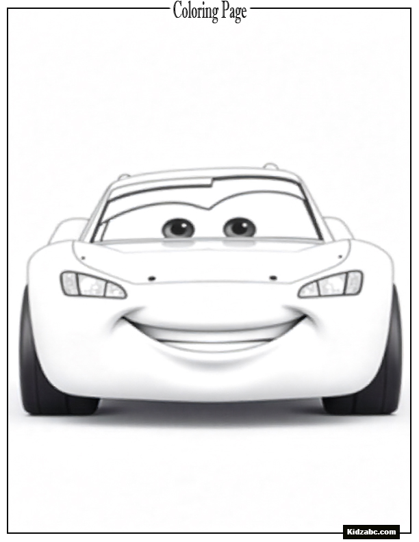 Lightning McQueen Coloring Page
