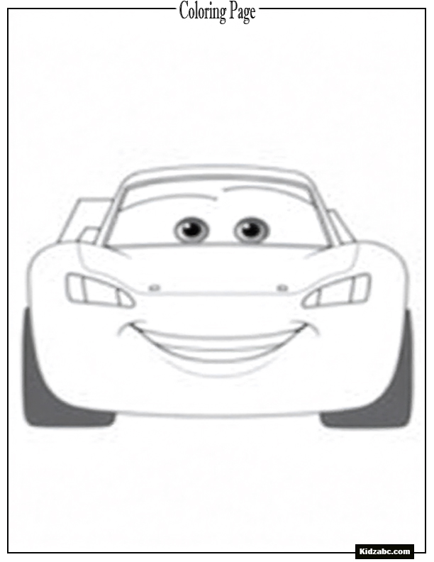 Lightning McQueen Coloring Page