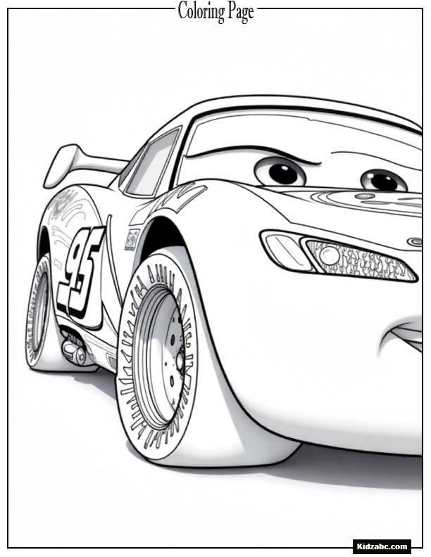 Lightning McQueen Coloring Page
