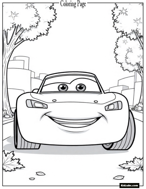 Lightning McQueen Coloring Page