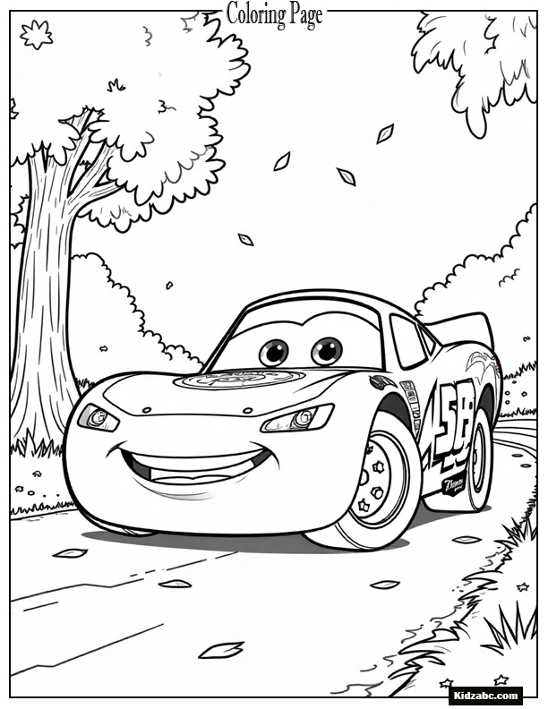 Lightning McQueen Coloring Page
