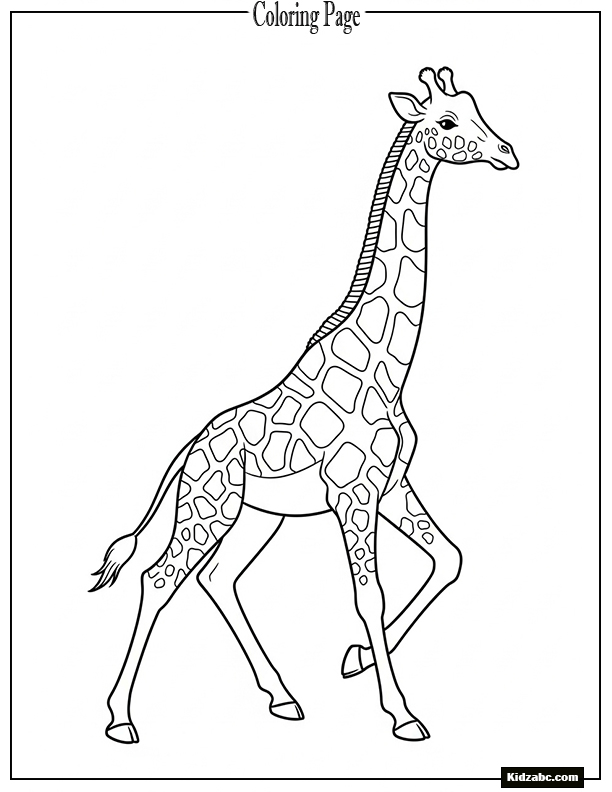 A graceful giraffe with unique spots