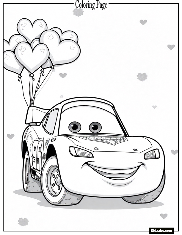 Lightning McQueen Coloring Page