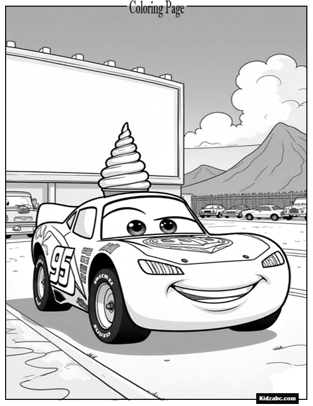 Lightning McQueen Coloring Page