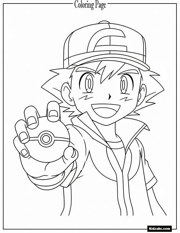 Ash Ketchum smiling with his cap turned backward