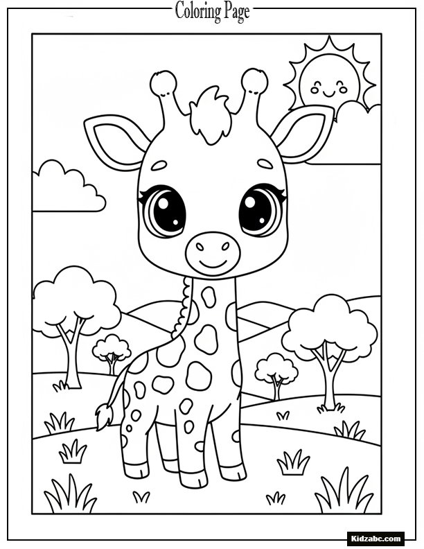 Giraffe Coloring Pages