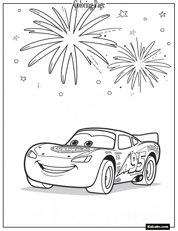 Lightning McQueen Coloring Page