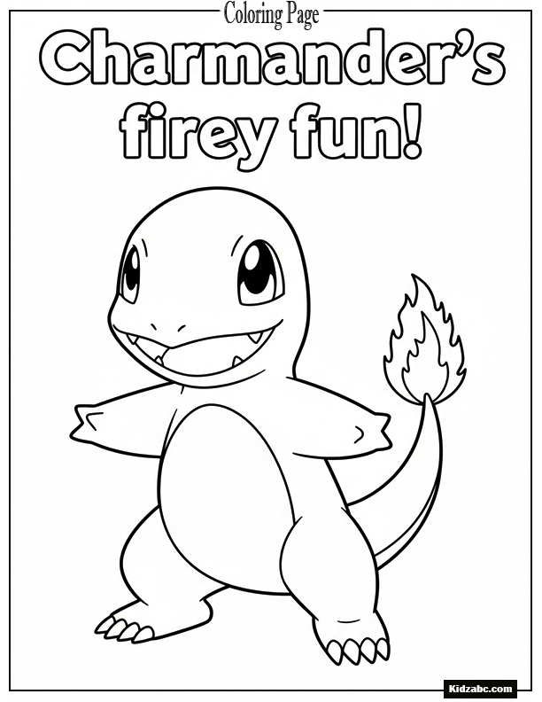 Charmander with a tiny flame on its tail