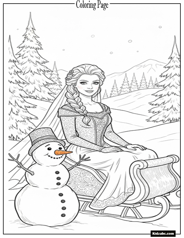 Elsa Coloring Sheet