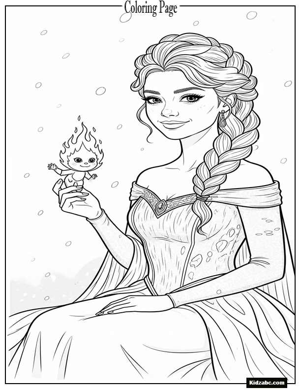 Elsa Coloring Sheet