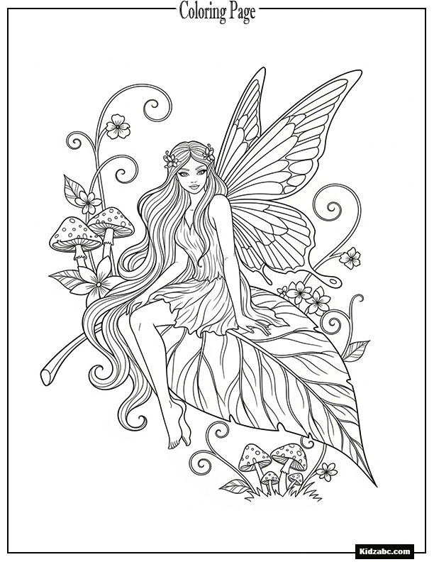 Fairy with long flowing hair
