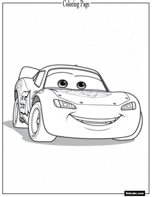 Lightning McQueen Coloring Page
