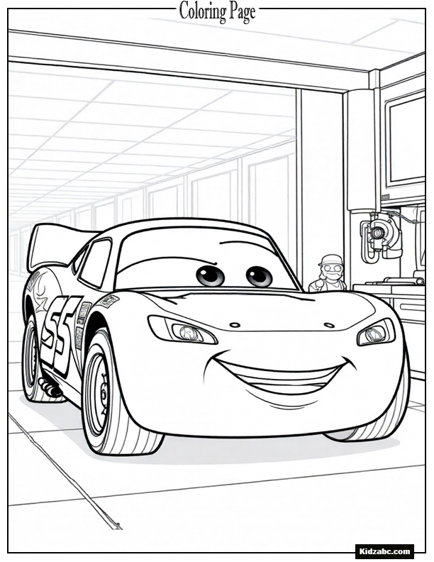 Lightning McQueen Coloring Page