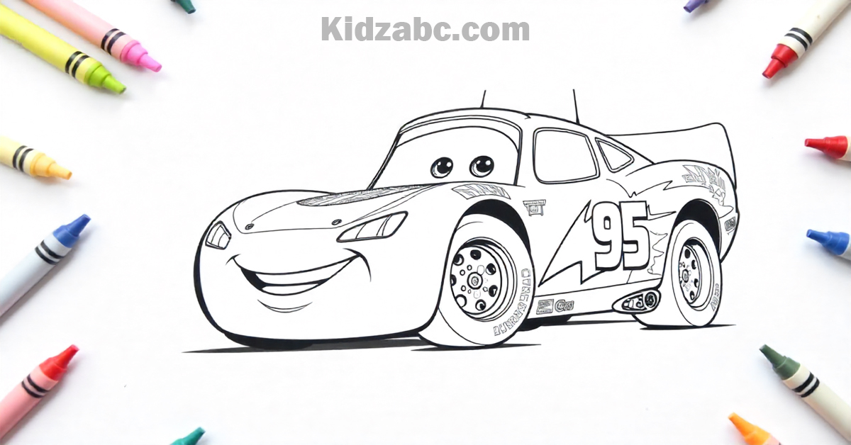 Lightning McQueen Coloring Page