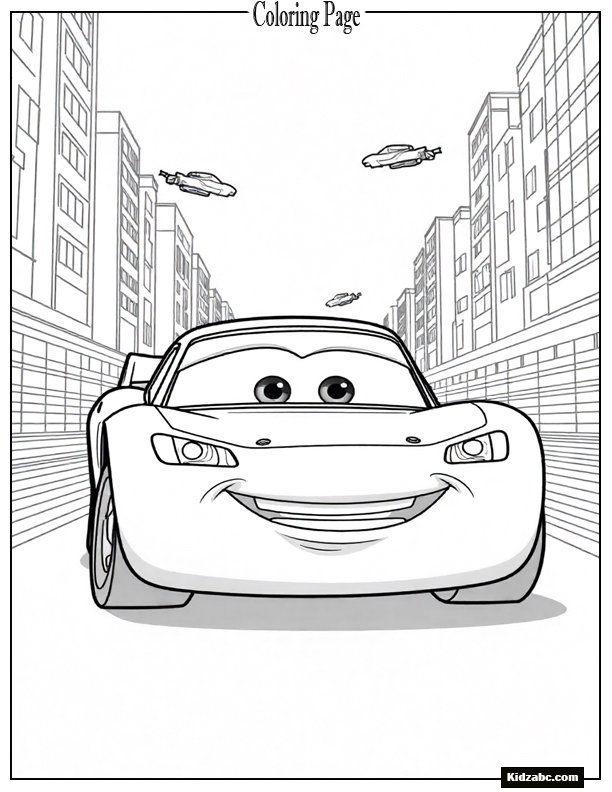 Lightning McQueen Coloring Page