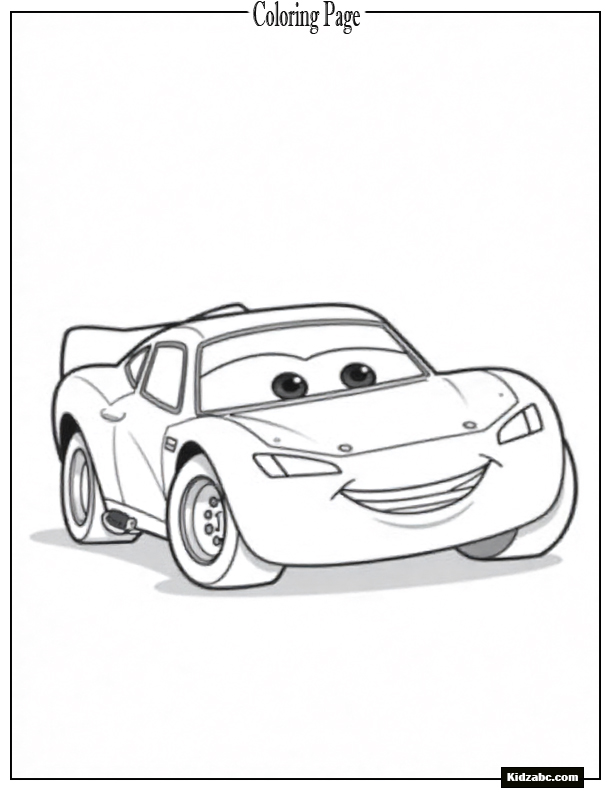 Lightning McQueen Coloring Page
