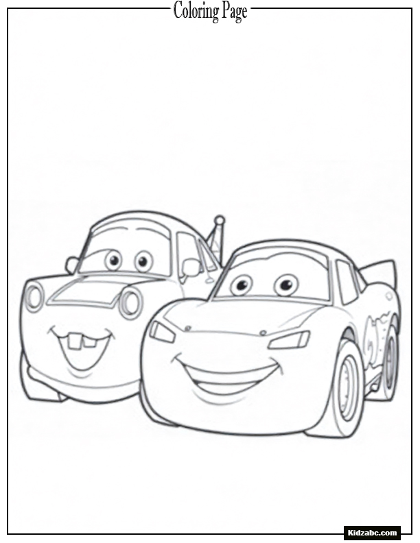 Lightning McQueen Coloring Page