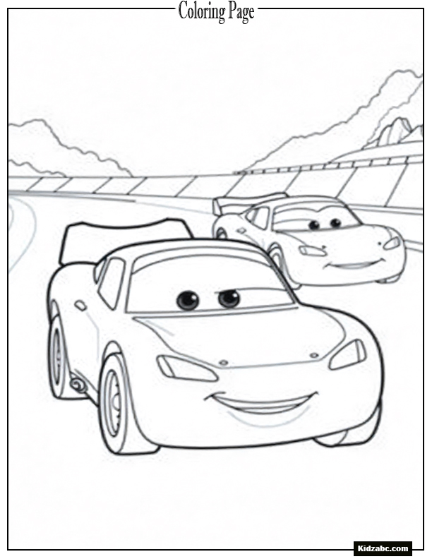 Lightning McQueen Coloring Page