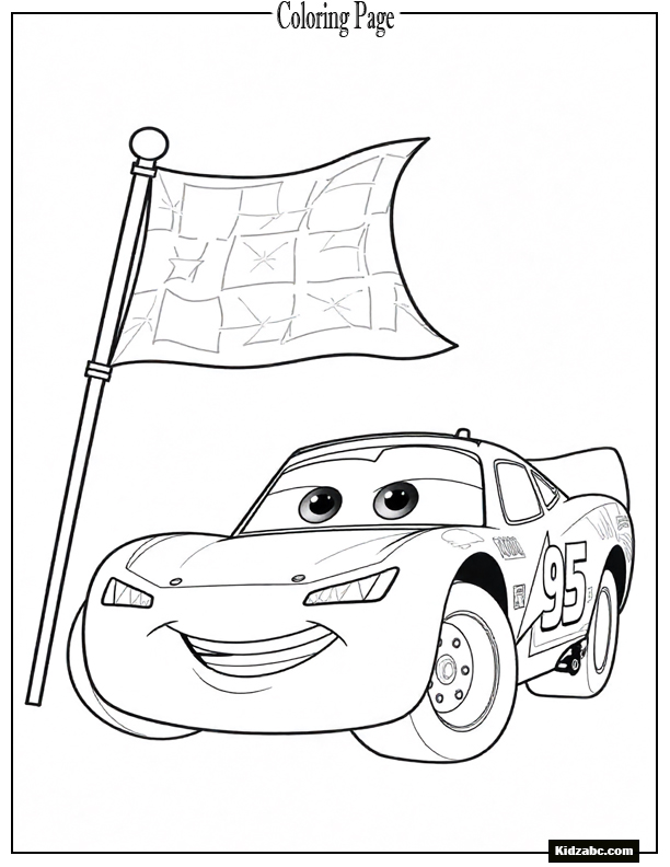 Lightning McQueen Coloring Page