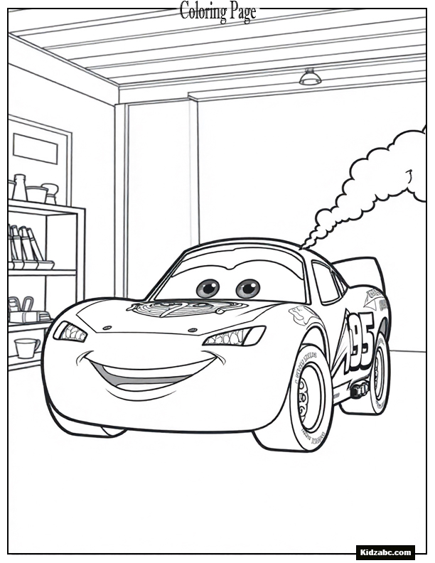 Lightning McQueen Coloring Page