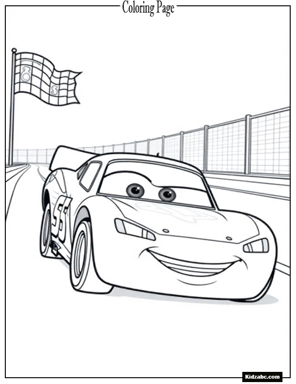 Lightning McQueen Coloring Page