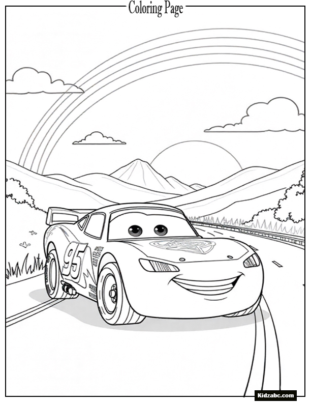 Lightning McQueen Coloring Page