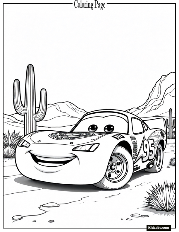 Lightning McQueen Coloring Page