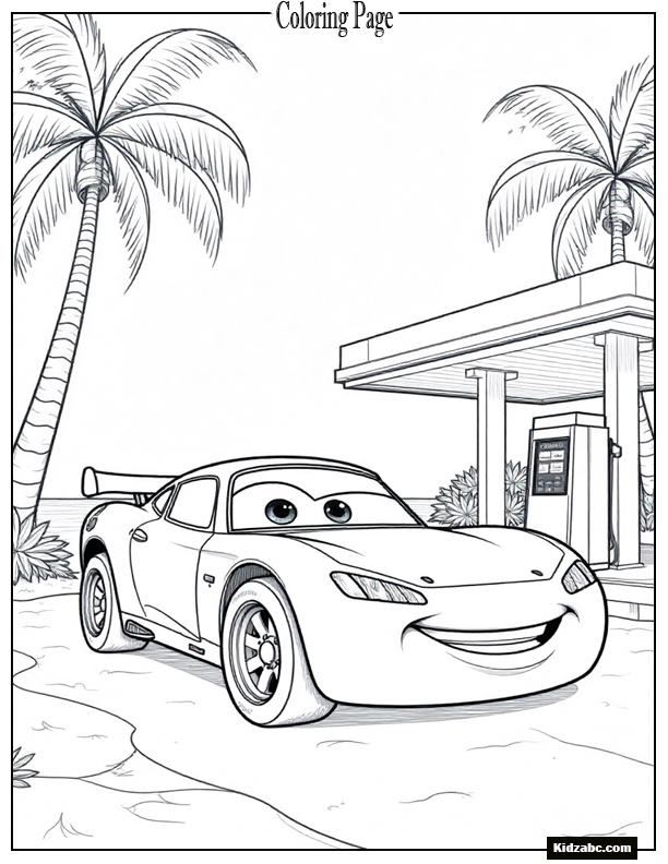 Lightning McQueen Coloring Page