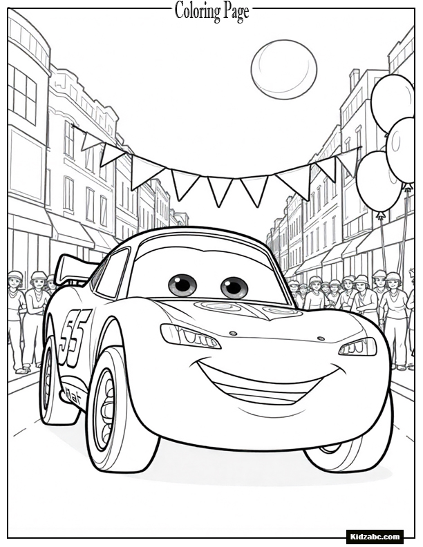 Lightning McQueen Coloring Page