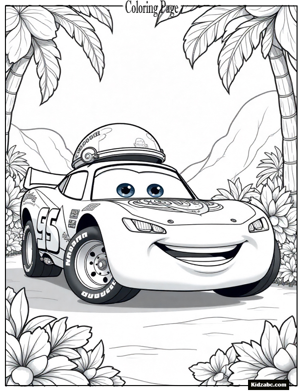Lightning McQueen Coloring Page