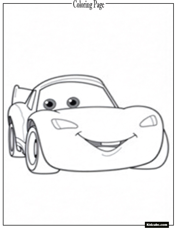 Lightning McQueen Coloring Page