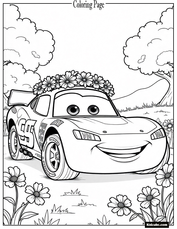 Lightning McQueen Coloring Page