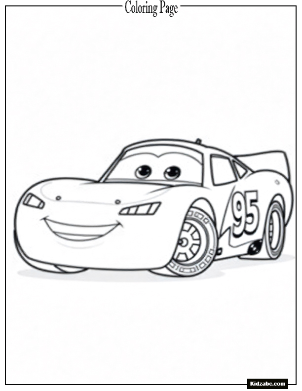 Lightning McQueen Coloring Page