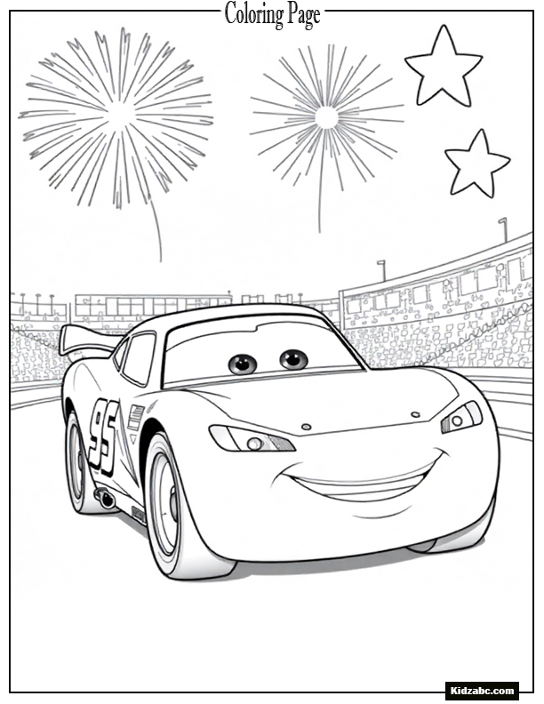 Lightning McQueen Coloring Page