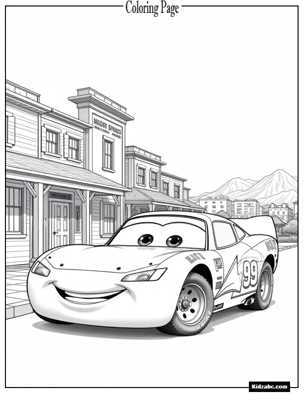 Lightning McQueen Coloring Page
