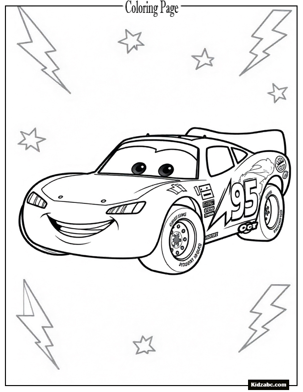 Lightning McQueen Coloring Page