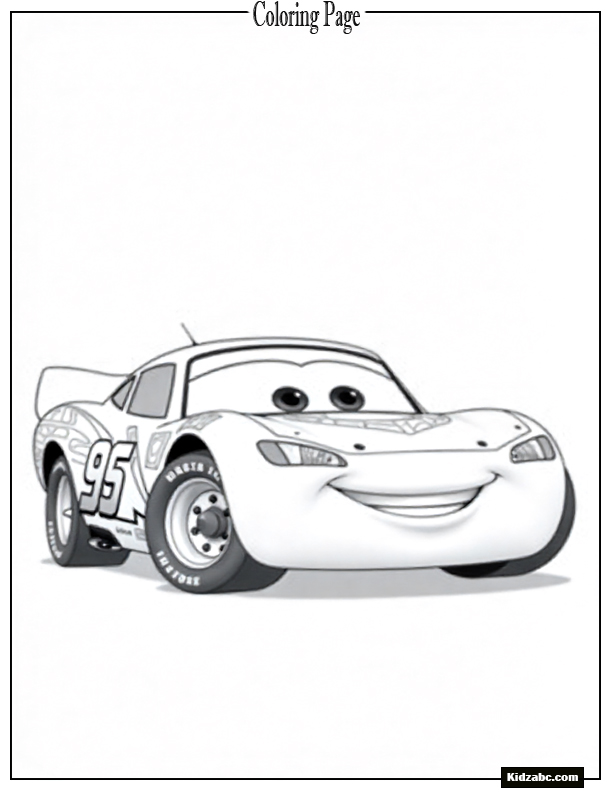 Lightning McQueen Coloring Page