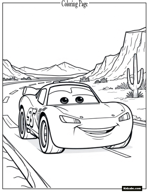 Lightning McQueen Coloring Page