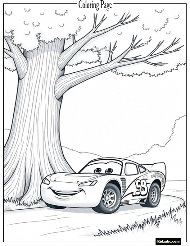 Lightning McQueen Coloring Page