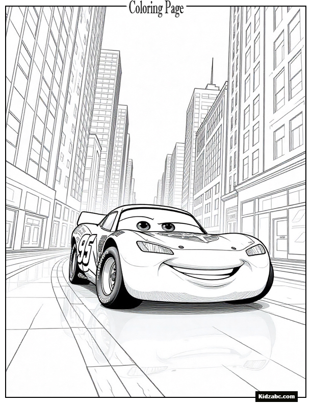 Lightning McQueen Coloring Page