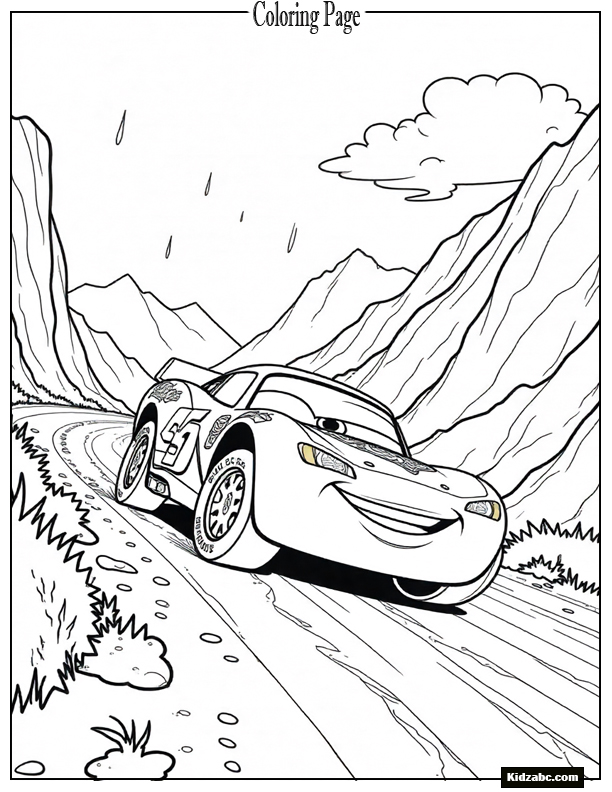 Lightning McQueen Coloring Page