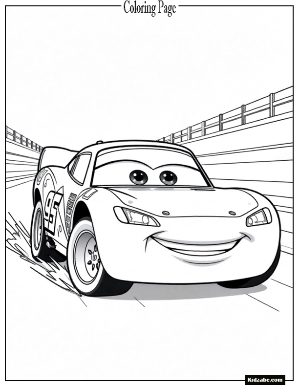 Lightning McQueen Coloring Page