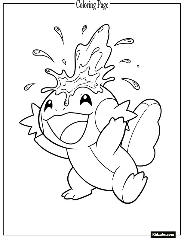 Mudkip splashing water on its head