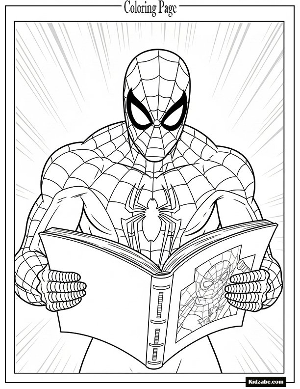 Spiderman reading a comic book of himself