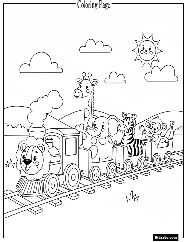 A toy train shaped like animals