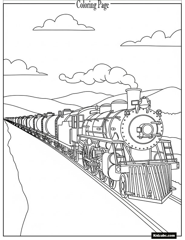 A train pulling tanker cars