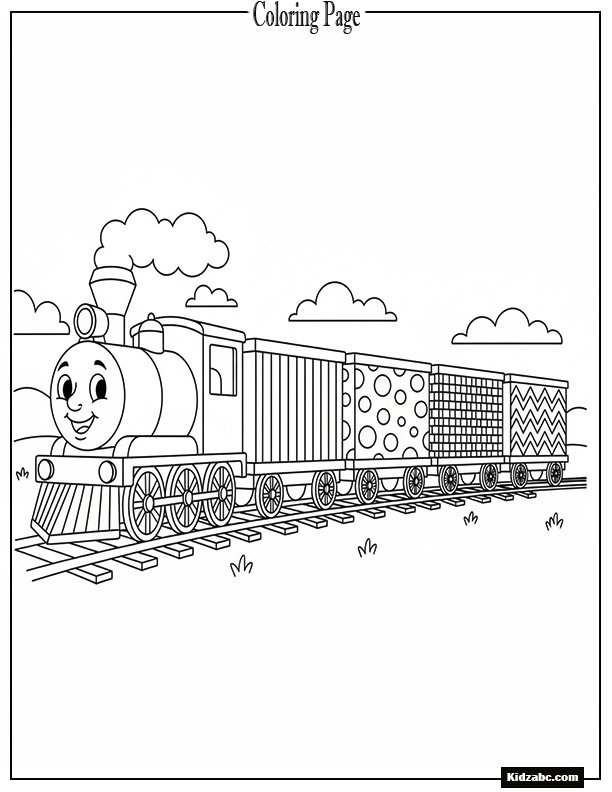 A train with several boxcars