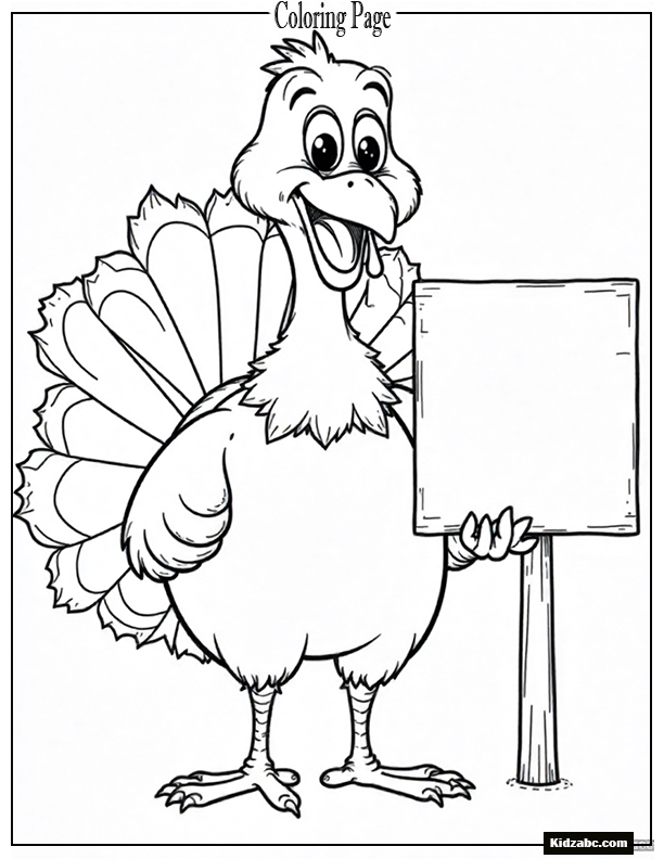 A turkey holding a gift box