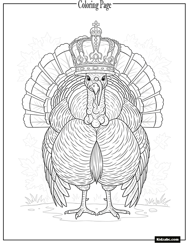 A turkey wearing a crown